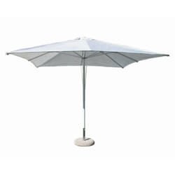 Ombrellone da giardino 3x4 mt con palo centrale in alluminio e telo in poliestere semi impermeabile Cefalo - White