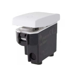 Extrastar - Pulsante Con Simbolo Campanello 1P 10A Colore Bianco Compatibile Con Bticino Living e Vimar Plana