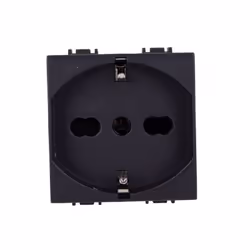 Presa Schuko 2P+T 16A 250V Colore Nero, Marca EXTRASTAR Compatibile Con Vimar Plana Compatibile Con Bticino Living Confezione ...
