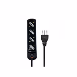 Design Compatto a 4 Posti: Ciabatta elettrica con 4 prese bipasso Schuko da 10/16A, offrendo un design compatto ideale per l' ...