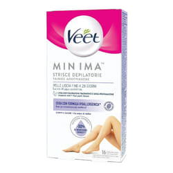 Veet Minima Strisce Depilatorie Corpo e Gambe 16 Pezzi