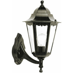 No Brand - Lanterna Minerva con braccio Nero 22x22xH38cm in alluminio pressofuso