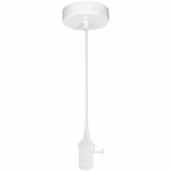 Lampadario Portalampada a Sospensione 2M Vintage Bianco Effetto Metallo E27 60W Lampadario a sospensione dallo stile minimal, ...
