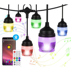 BES - Catena Luci Esterno Multicolor Bluetooth 10.5M Lampadine Smart Decorative Musica
