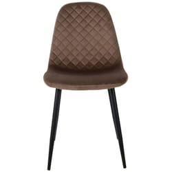 Set da 4 sedie,new lena, velluto fango, gambe nere
