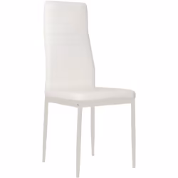 Set da 6, SEDIE QUEEN KIT BIANCA LACC. BIANCA SIMILPELLE 6PZ Sedia design minimal e lineare perfetta per cucine e sale da pra ...