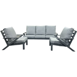 Set malaga DIVANO+2POLTRONE allum. antracite