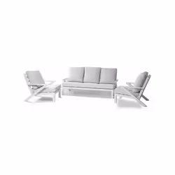 SET MALAGA DIVANO+2POLTRONE ALLUM. BIANCO SET MALAGA DIVANO+2POLTRONE ALLUM. BIANCO