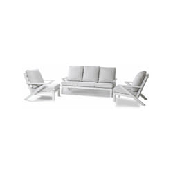 Set malaga DIVANO+2POLTRONE allum. bianco
