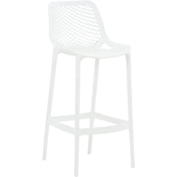Set da 4, sgabello braga polipropilene bianco