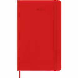 Moleskine DHF212DC3Y25, Monocromatico, Rosso, Opaco, 70 g/m², Carta rigata, Copertina rigida