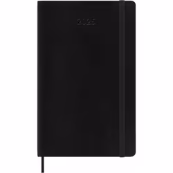 Moleskine DSB12WN3Y25, Monocromatico, Nero, Opaco, 70 g/m², Carta rigata, Copertina morbida