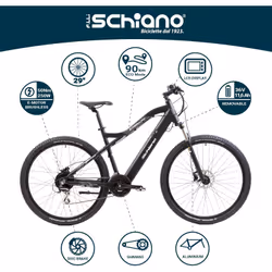 F.lli Schiano E-MERCURY 29”E-Bike MTB, Bicicletta Elettrica Mountainbike con Motore 250W e Batteria 36V 11,6Ah estraibile