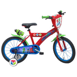 F.lli Schiano PJ Masks 16” POWER UP bicicletta per bambini, adatta a bambini tra i 5 e i 7 anni, per altezza tra 105 e 135 cm, con campanello e borraccia