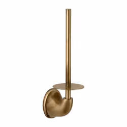 Porta rotolo senza coperchio verticale, realizzato in ottone con finitura in ottone antico. Il porta carta igienica di ricamb ...