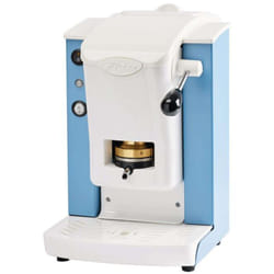 Macchina da caffe' a cialde slot plast bianco ottone telaio turchese