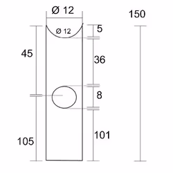 Esterni da Vivere Pali Impregnati, Pino Nordico, 1 Foro, Incavo, Ø12cm, 1.5m, Recinzione da giardino