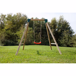 Esterni da Vivere Gioco Altalena singola per bambini, 160 x 230 x 195 cm, Attrezzature per altalena per parco giochi - Vista aggiuntiva 4
