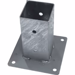 Esterni da Vivere 7x7cm, Zincato a caldo, accessorio per recinzioni e schermatura da giardino, Staffa, Acciaio, Rivestimento ...
