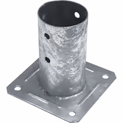 Esterni da Vivere Zincato a caldo, 10cm, accessorio per recinzioni e schermatura da giardino, Tassello per pali, Acciaio, Riv ...