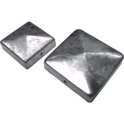 Esterni da Vivere COP0909INR, Tappo quadrato per pali, Acciaio, Acciaio, Rivestimento galvanizzato a caldo, 2 pz, 90 mm