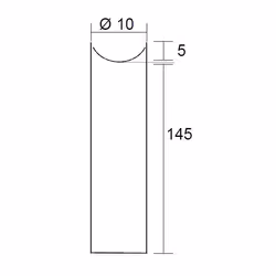 Esterni da Vivere Pali Impregnati, Pino Nordico, Incavo, Ø10cm, 1.5m, Recinzione da giardino