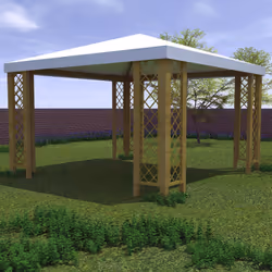Esterni da Vivere Gazebo con Grigliati, 3600 x 3000 mm, gazebo