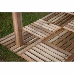 Esterni da Vivere Quadrotte Green, 2.8 x 50 x 50 cm, pavimento in legno, Pavimento in legno massello compatto, Marrone, Legno ...