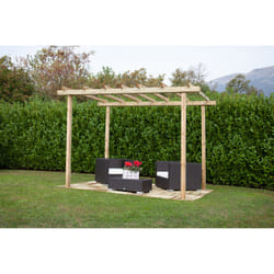 Esterni da Vivere Pergola, Pino Massello impregnato, 2.4x3m, gazebo
