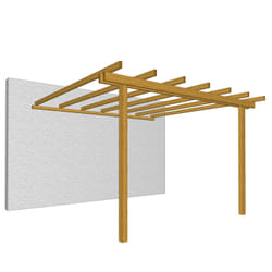 Esterni da Vivere Pergola Addossata, 3x2.4m, gazebo