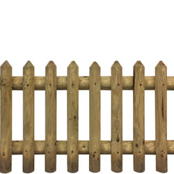 Esterni da Vivere Steccato Con Mezzo Palo, Ø5cm, 200x100cm, Recinzione da giardino