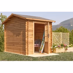 Casetta Da Giardino In Legno Ilaria Losa Legnami 200 x 300 cm costruita con tipologia Blockhouse in abete impregnato in autoc ...