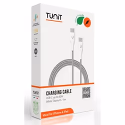 TUNIT TTCC1WH cavo USB 1 m USB C Titanio, Bianco