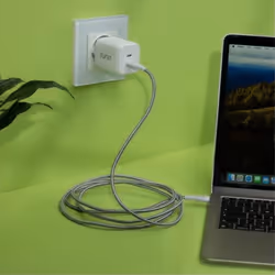 TUNIT TTCC2WH cavo USB 2 m USB C Titanio, Bianco - Vista aggiuntiva 4