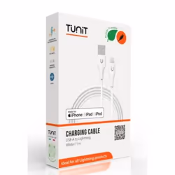 TUNIT TTAL1WH cavo Lightning 1 m Bianco
