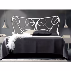 Letto matrimoniale con testiera in ferro bianco opaco con contenitore Modello Ginger con box contenitore Dimensioni Larghezza ...