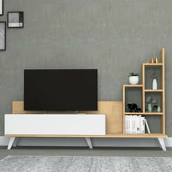 Mobile Porta tv con libreria Rovere bingo 160x35x h105 cm (D2306TV160M051)