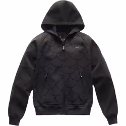Blauer Easy Man Fish impermeabile Felpa con cappuccio e zip per moto, nero-rosso, dimensione 2XL per uomo