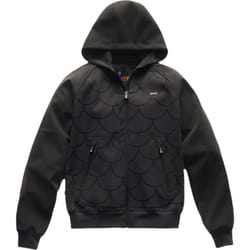 Blauer Easy Man Fish impermeabile Felpa con cappuccio e zip per moto, nero-rosso, dimensione 2XL per uomo