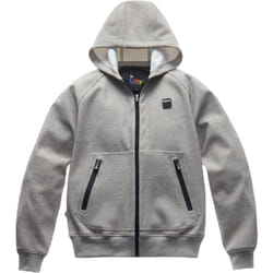 Blauer Easy Man impermeabile Felpa con cappuccio e zip per moto, grigio, dimensione XL per uomo