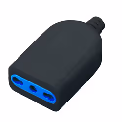 Techly Presa 2P+T 16A Bipasso Nero (IPW-PR16-B), 2P+T, Nero, Policarbonato, 16 A, CE, RoHS, CE, RoHS