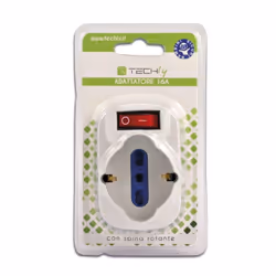 Techly Adattatore con Spina 16A Rotante (IUPS-PCP-2R)