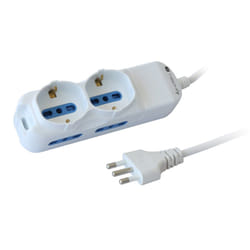 Techly Multipresa 4 Posti Italiana Bipasso / 2 Schuko (IUPS-PCP-4I2S)