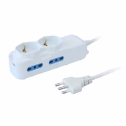 Techly Multipresa 4 Posti Italiana Bipasso / 2 Schuko (IUPS-PCP-4I2S)
