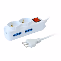Techly Multipresa 4 Posti Italiana Bipasso / 2 Schuko con Interruttore (IUPS-PCP-4I2S-INT)