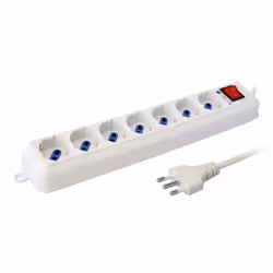 Techly Multipresa 7 Posti Italiana Bipasso / Schuko (IUPS-PCP-7L), 1,5 m, Tipo L, Bianco, CE, RoHS, 7 presa(e) AC, 250 V