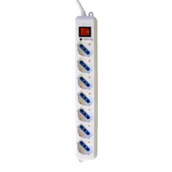 Techly Multipresa 7 Posti Italiana Bipasso / Schuko (IUPS-PCP-7L)