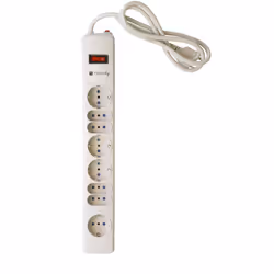 Techly Multipresa 8 Posti Italiana 10A / Schuko Angolata Grigio (IUPS-PCP-8GY)