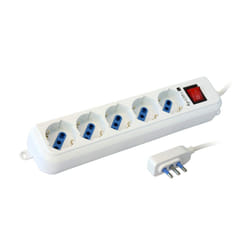 Techly Multipresa 5 Posti Italiana Bipasso / Schuko Spina Angolata (IUPS-PCP-ANG)