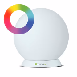 Techly Lampada Led Multicolor da Arredo Ball Large, Illuminazione a faretto da esterno, Bianco, Plastica, IP68, Giardino, Bia ...